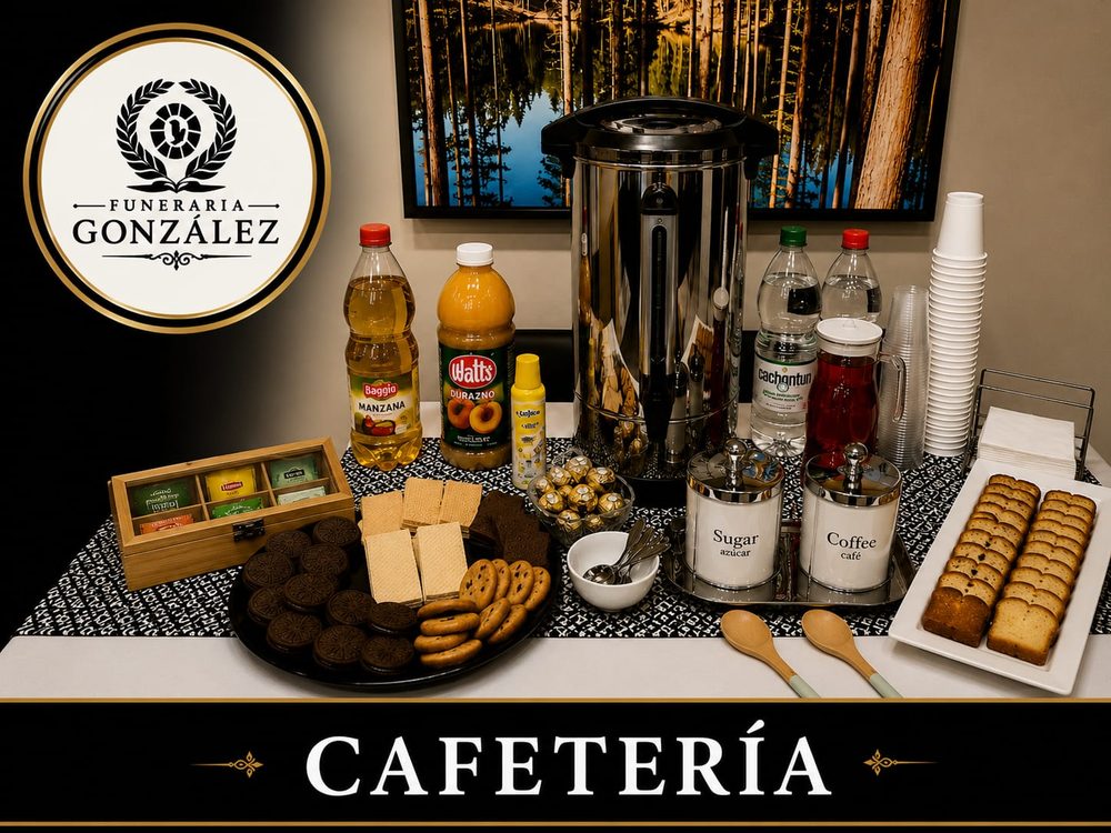 Servicio de cafetería para velatorios de Funeraria González